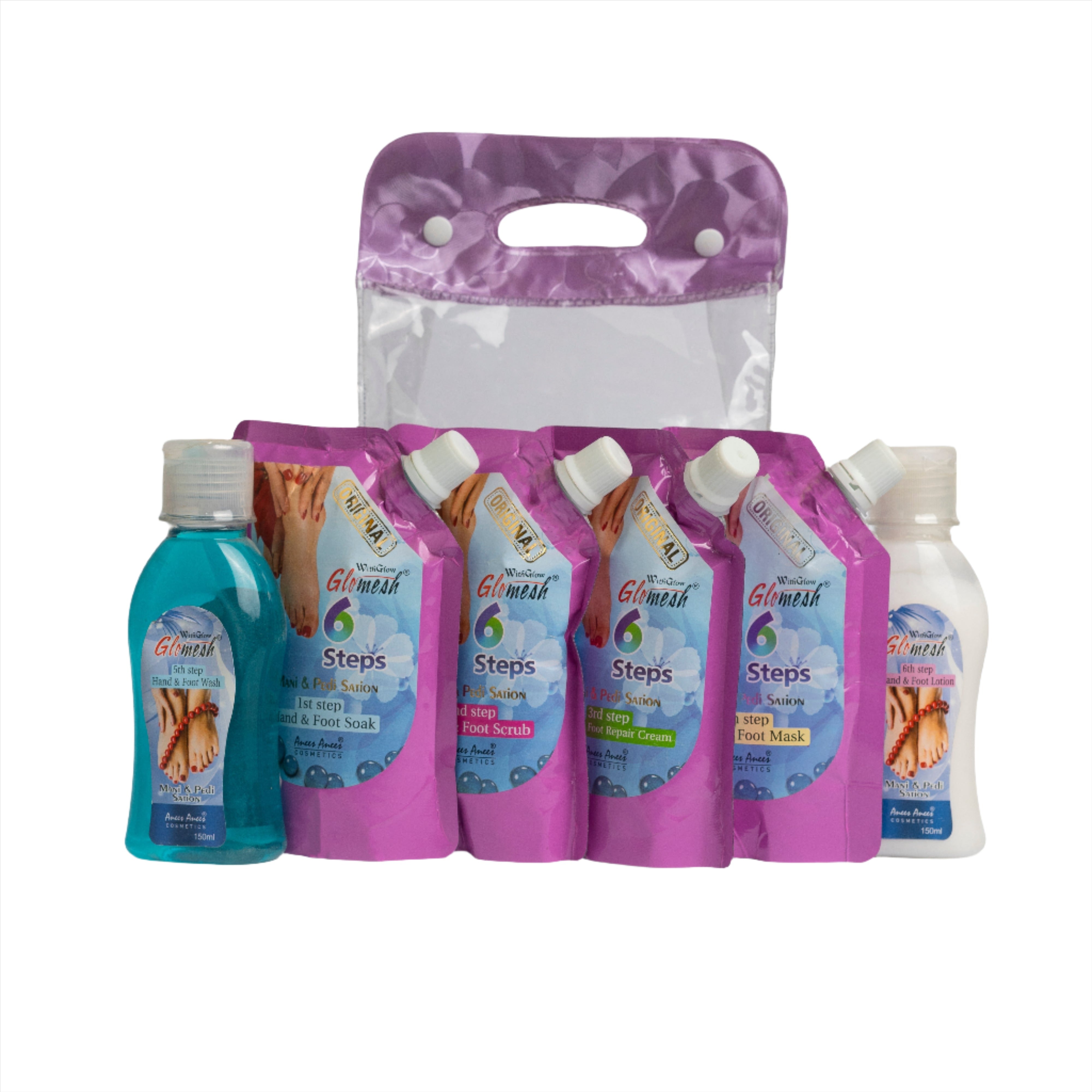 Glomesh Mani & Pedi Kit 6 IN 1 Pouch - Glomesh