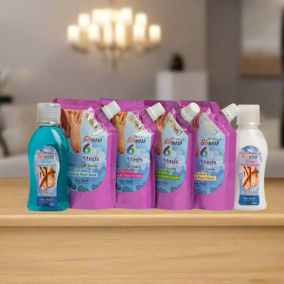 Glomesh Mani & Pedi Kit 6 IN 1 Pouch - Glomesh