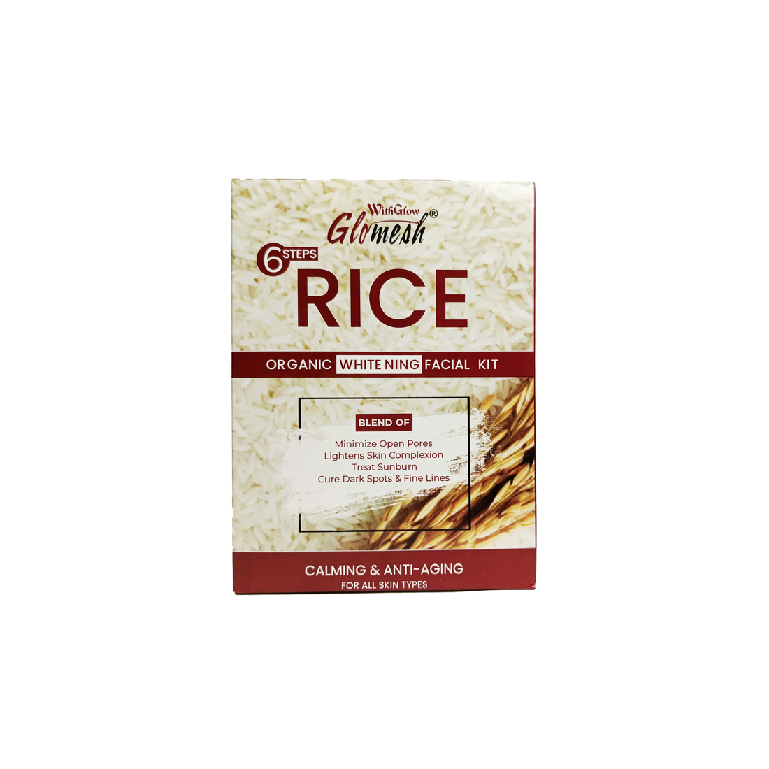 Glomesh Rice Facial Sachet Kit  6 in 1 - Glomesh
