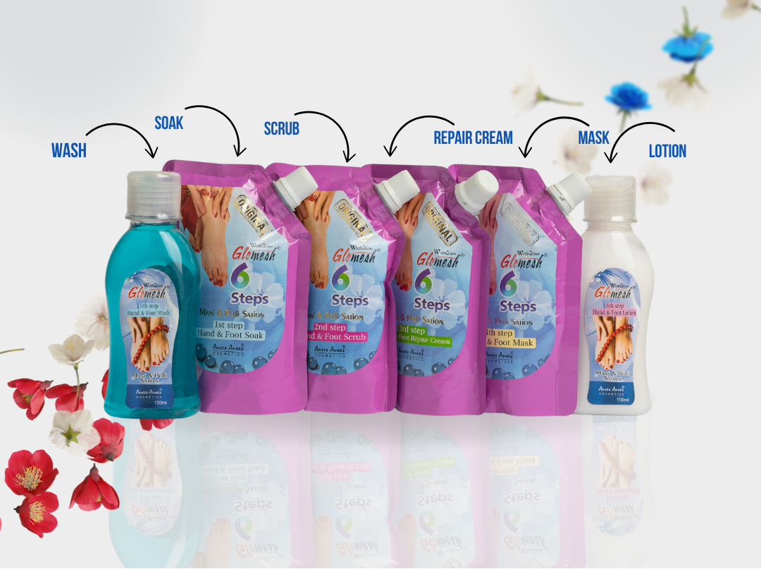 Glomesh Mani & Pedi Kit 6 IN 1 Pouch - Glomesh