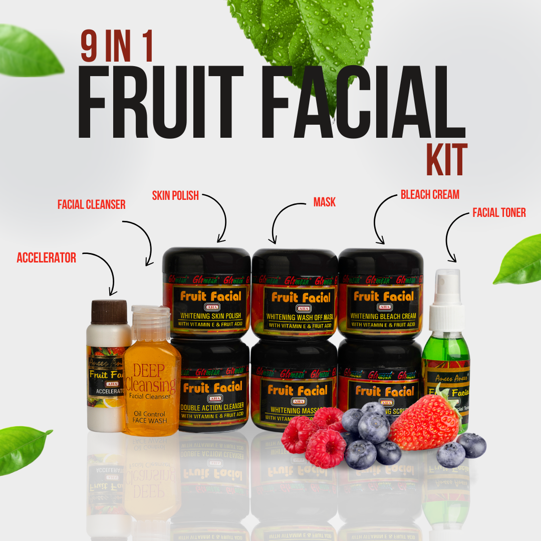 Glomesh Fruit Facial Kit 9 in 1 - Glomesh
