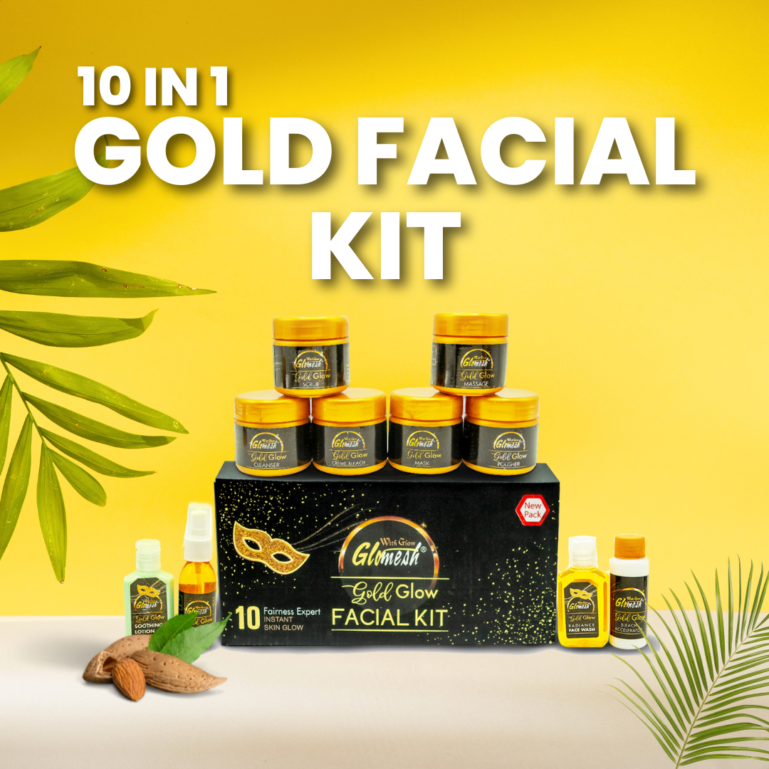 Best Glomesh Gold Facial Kit 10 in 1 Kit  price in pakistan 