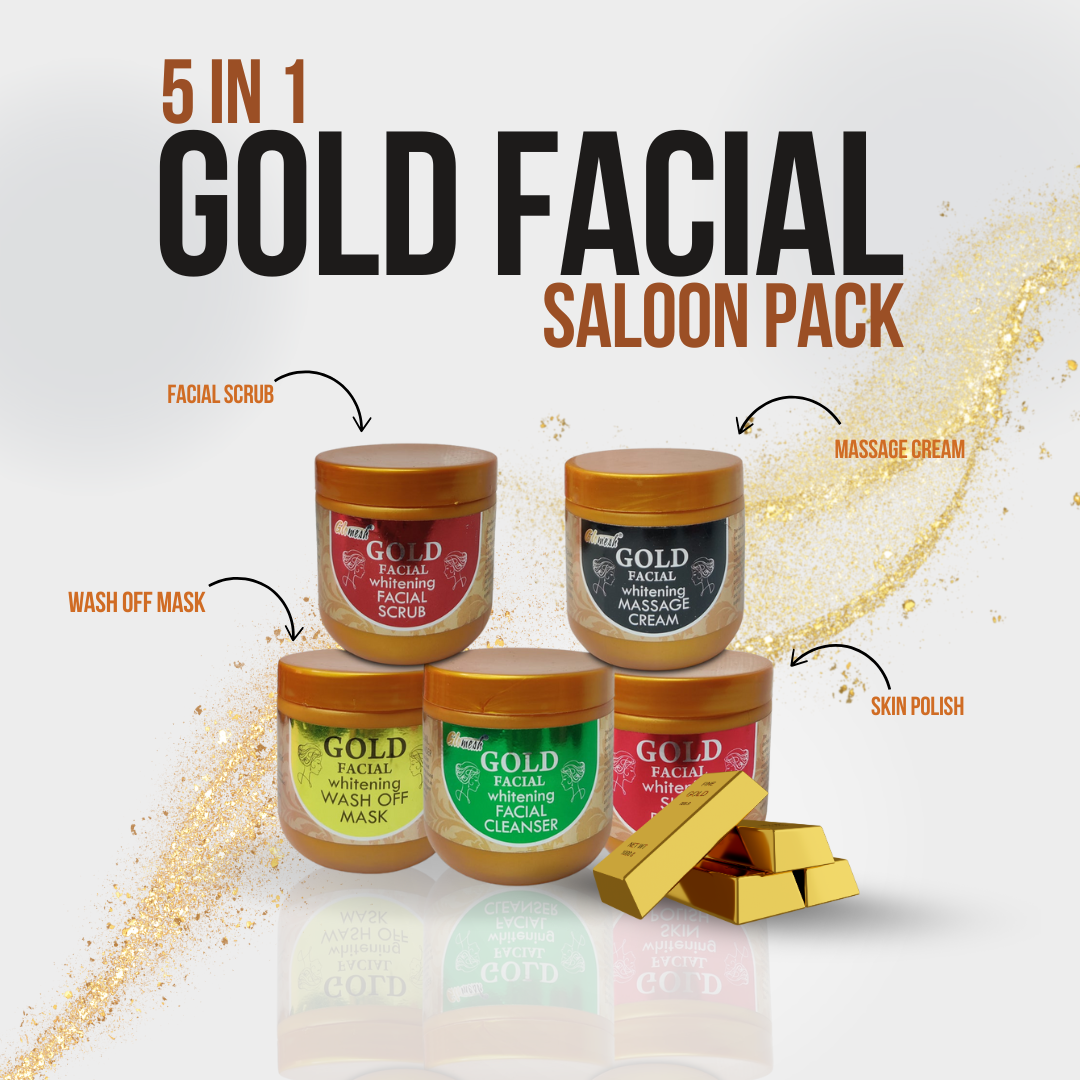 Best 5 in 1 Gold Facial Kit in pakistan - Glomesh
Best facial kit price in pakistan.