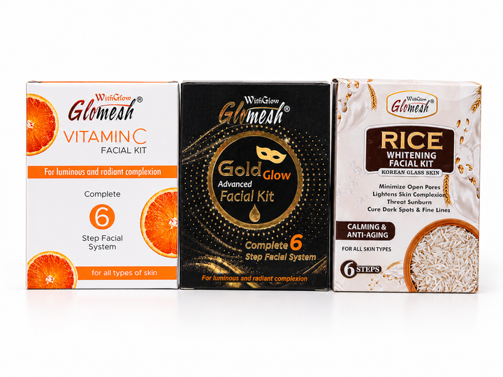 3 Facial Kit Complete Skin Glow Bundle - Glomesh