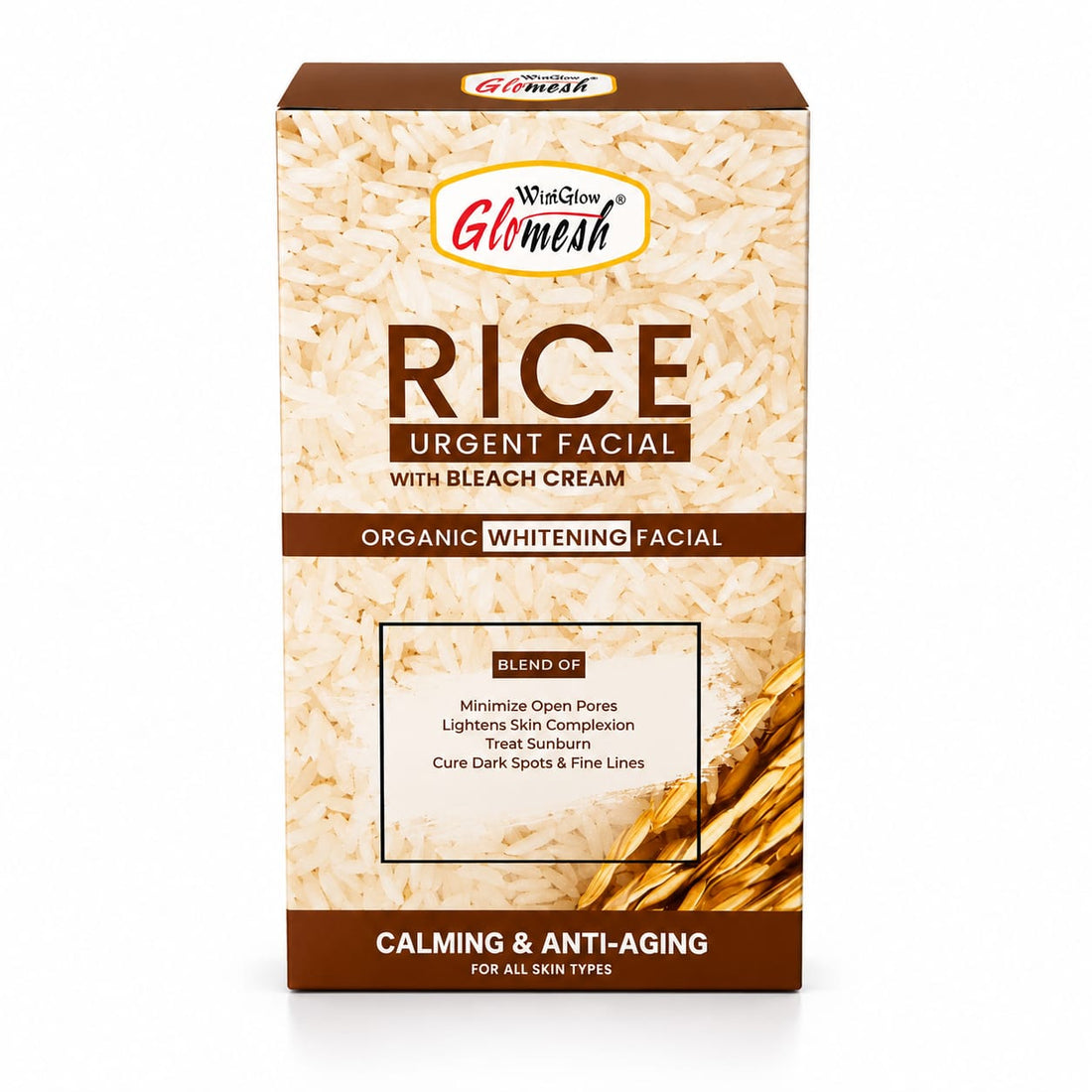 Glomesh Face Wash & Sunblock Combo Pack + FREE Rice Urgent Facial | 4-in-1 Skincare Bundle