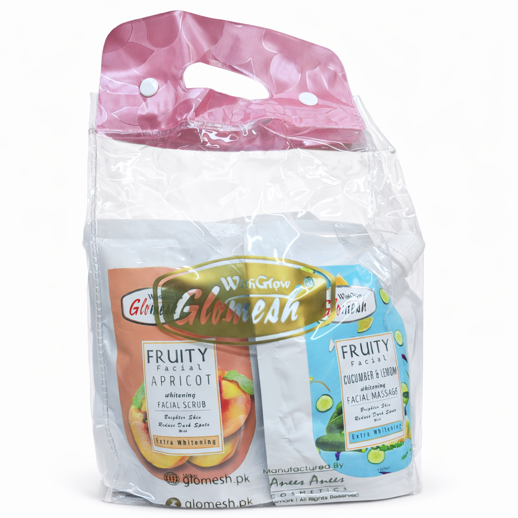 Glomesh Fruit Facial pouch Kit 5 IN 1 , 150ge - Glomesh