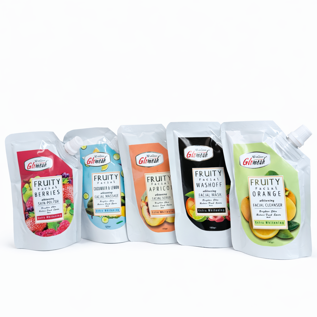 Glomesh Fruit Facial pouch Kit 5 IN 1 , 150ge - Glomesh