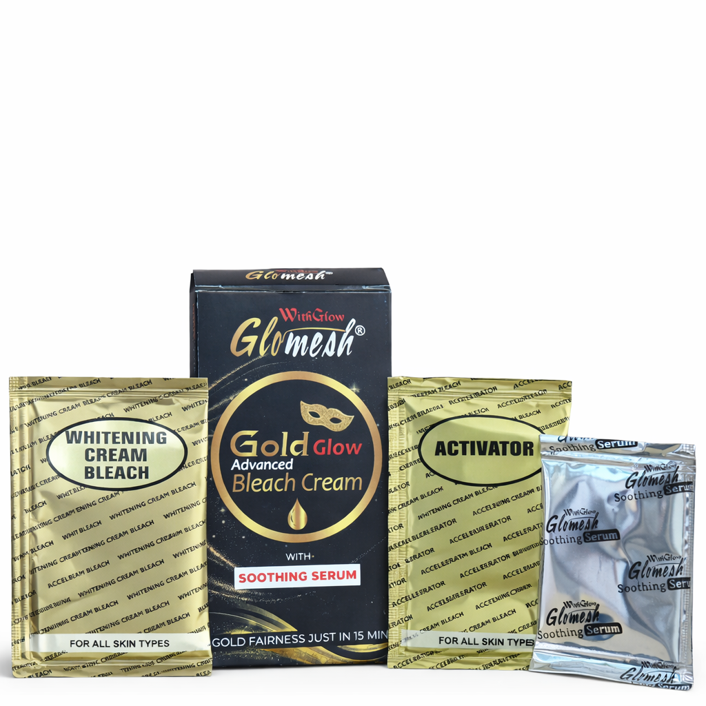 Gold Glow  Bleach Cream with Soothing Serum Sachet - Glomesh