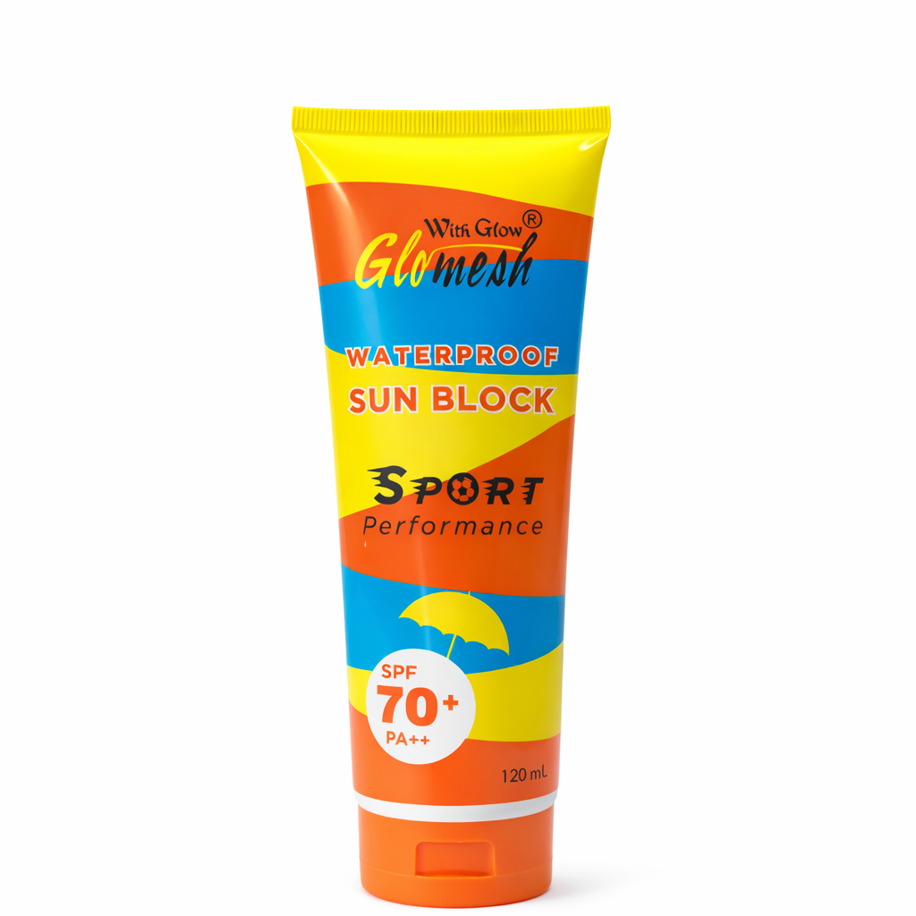Glomesh Sunblock Skin Care WaterProof & Anti Dark Sports SPF 65 & 60 And 70 - Glomesh