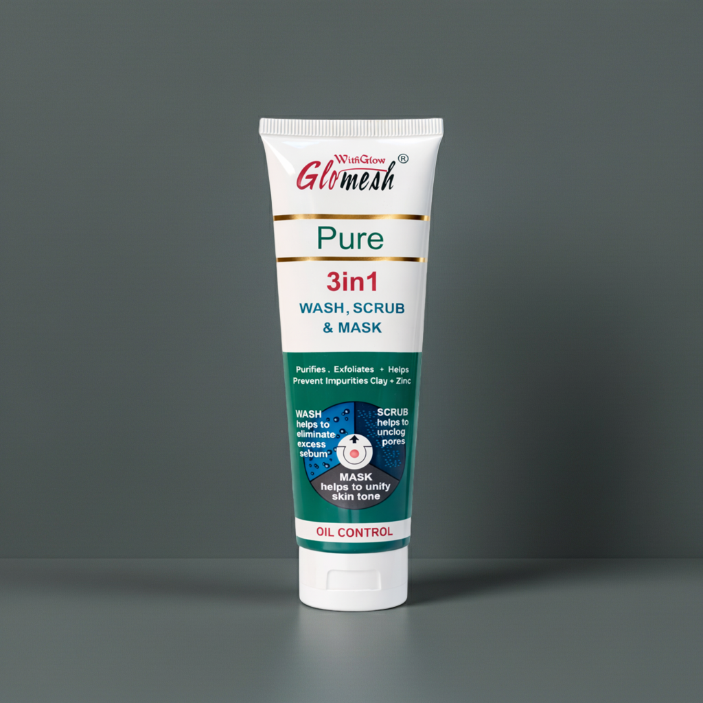 3 In 1 Wash Scrub & Mask Tube - Glomesh