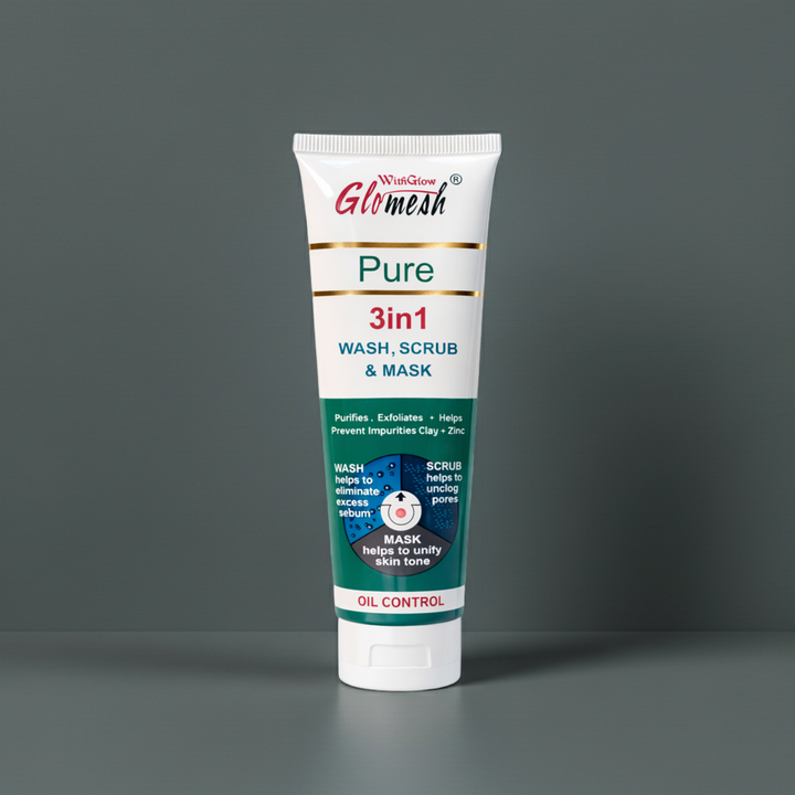 3 In 1 Wash Scrub & Mask Tube - Glomesh