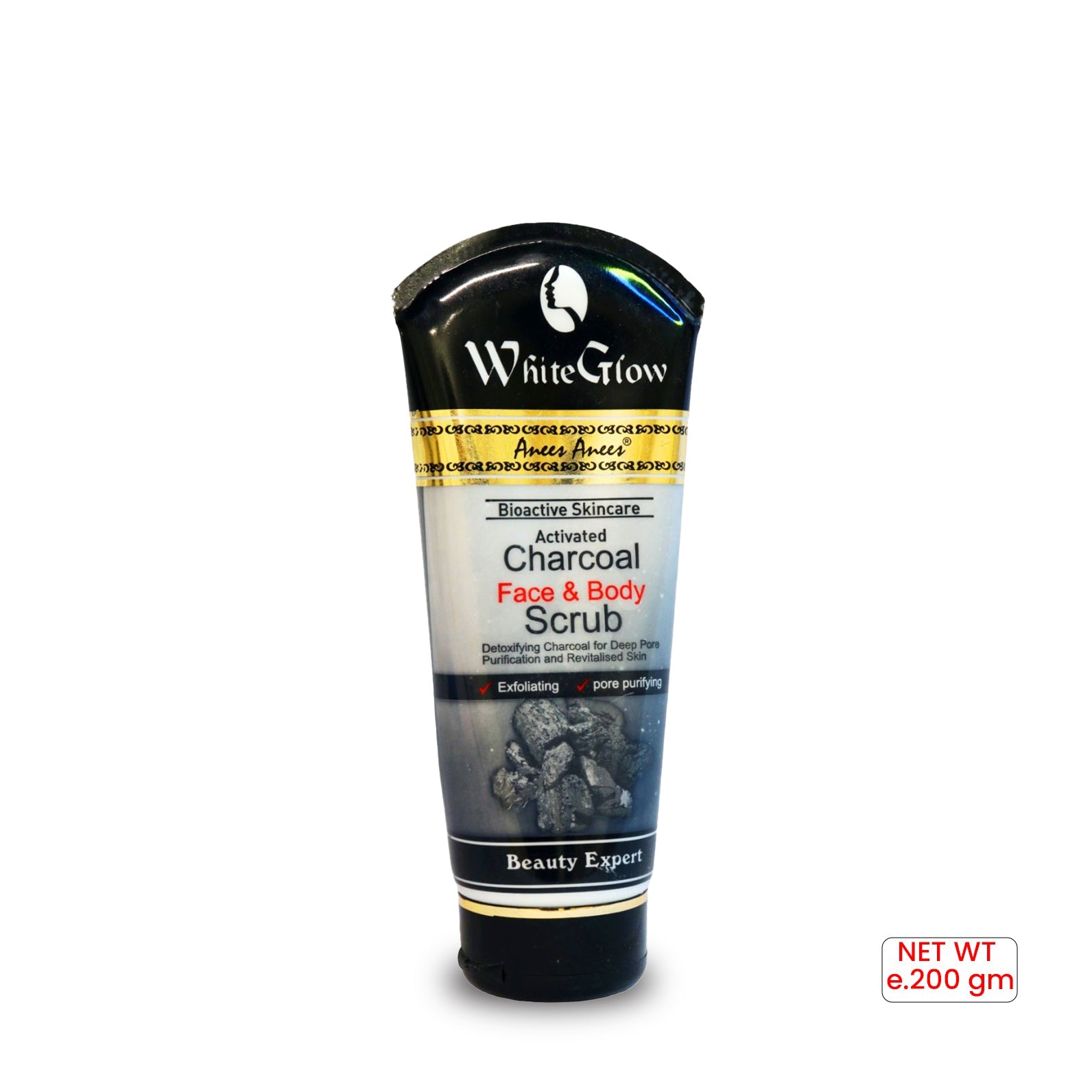 Charcoal Face & Body Scrub - glomesh