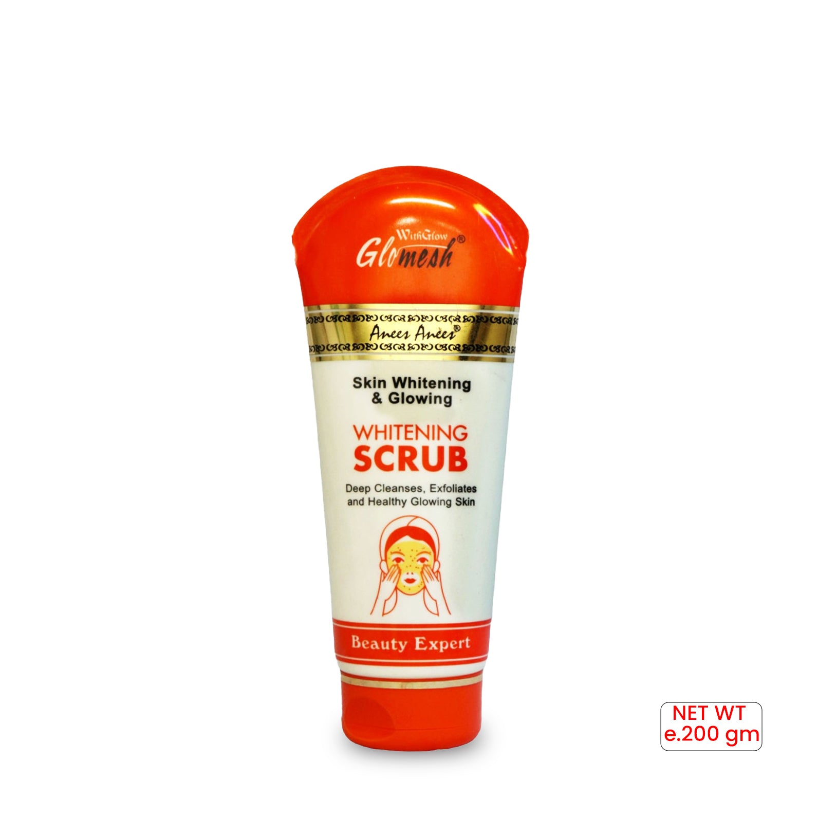 Glomesh Apricot Facial Scrub Tube 200 gm - Glomesh