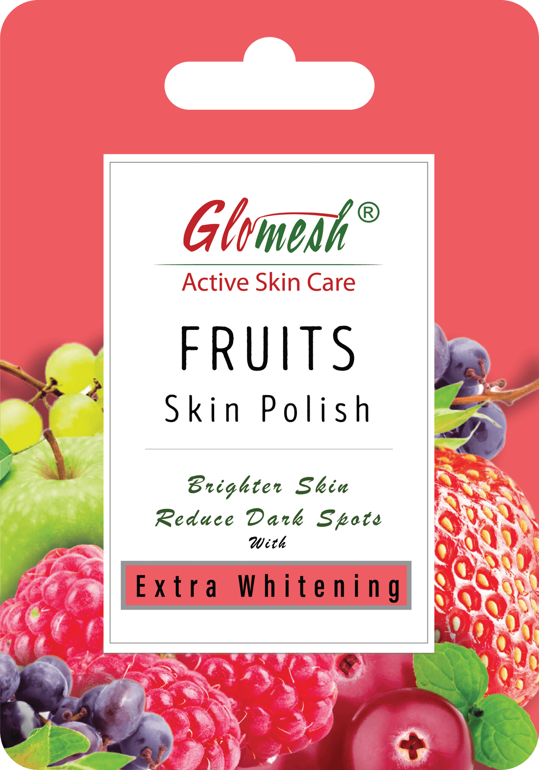 Glomesh Fruit Facial Polish Sachet 10 Gm - glomesh