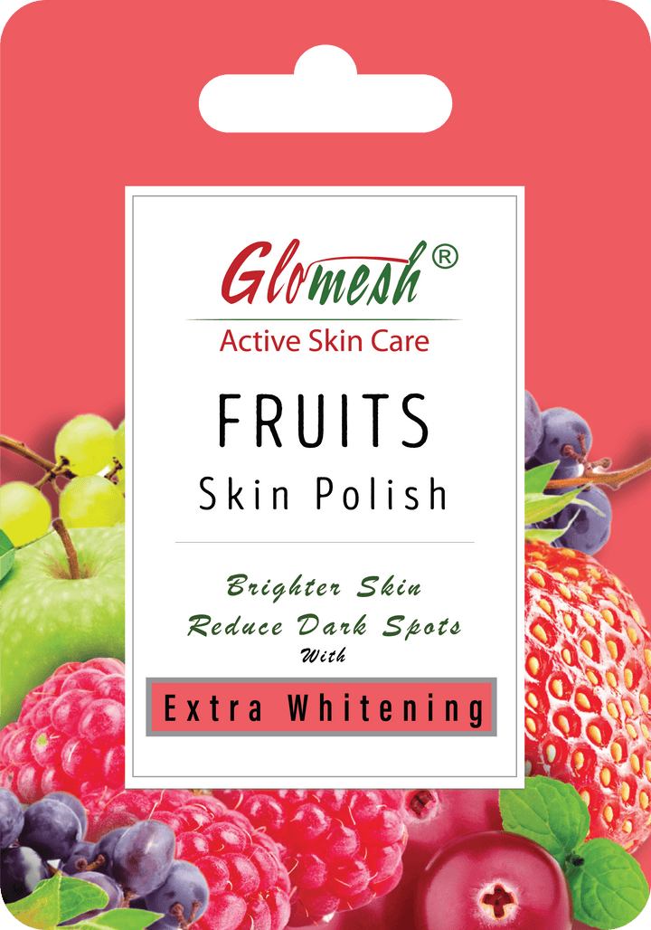 Glomesh Fruit Facial Polish Sachet 10 Gm - glomesh