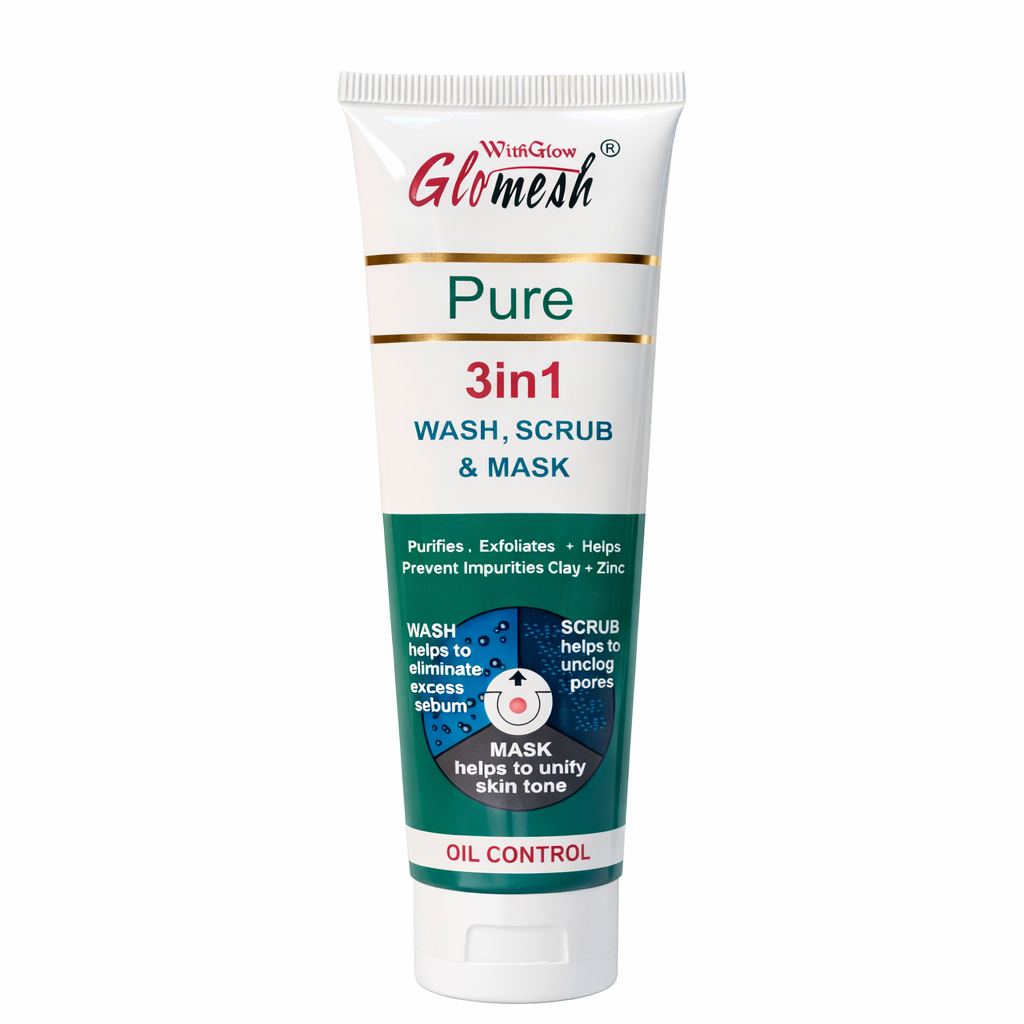 3 In 1 Wash Scrub & Mask Tube - Glomesh