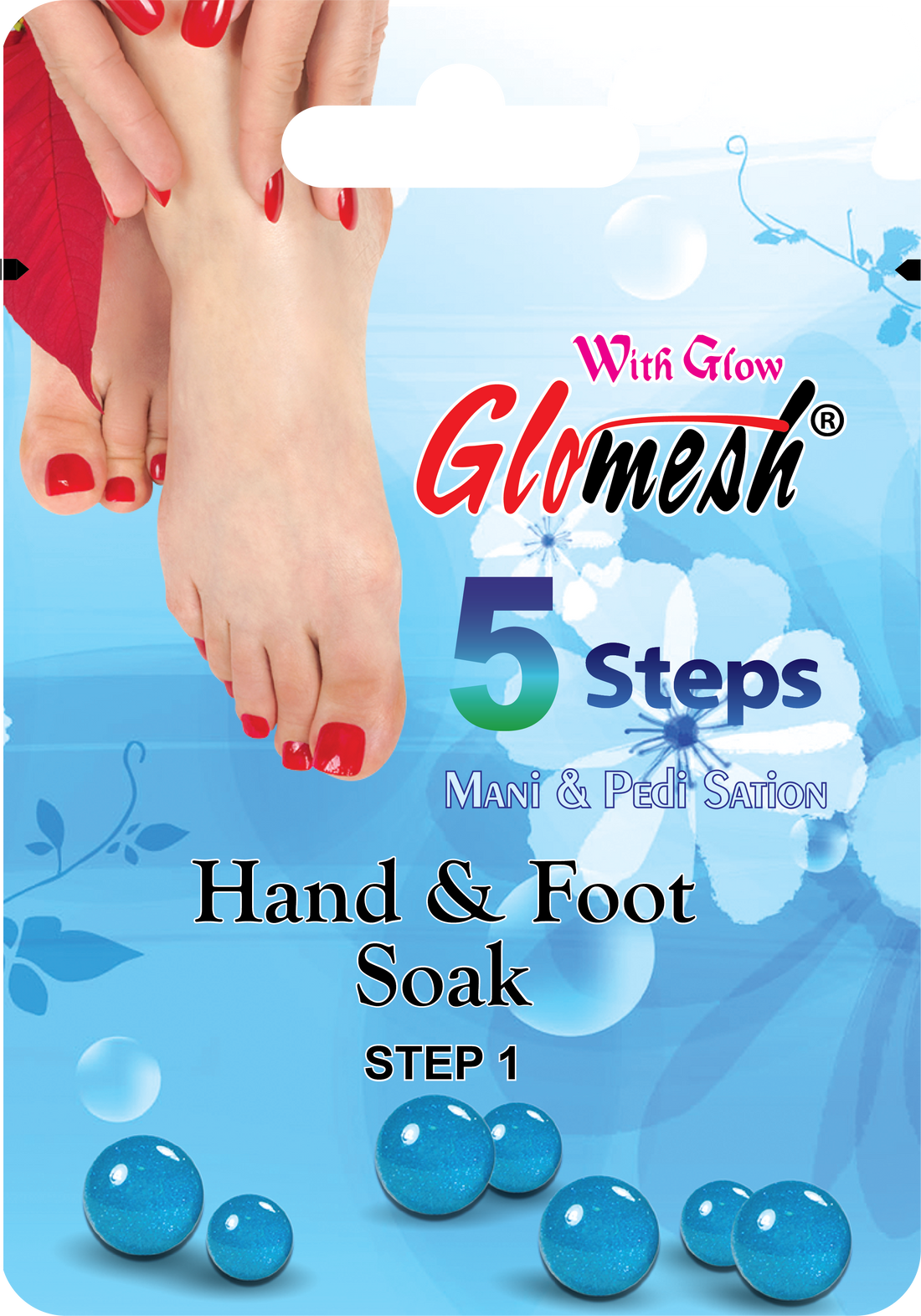 Glomesh Hand & Foot Facial Soak Sachet 10 Gm - Glomesh