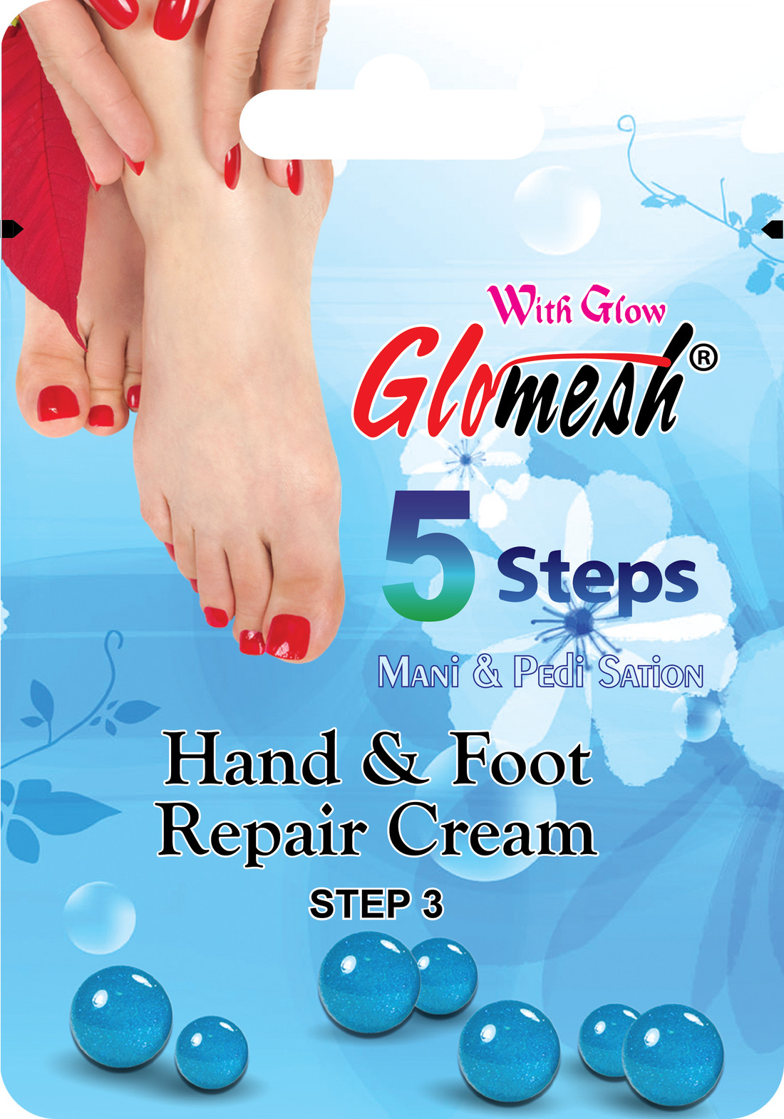 Glomesh Hand & Foot Facial Repair Cream Sachet 10 Gm - Glomesh