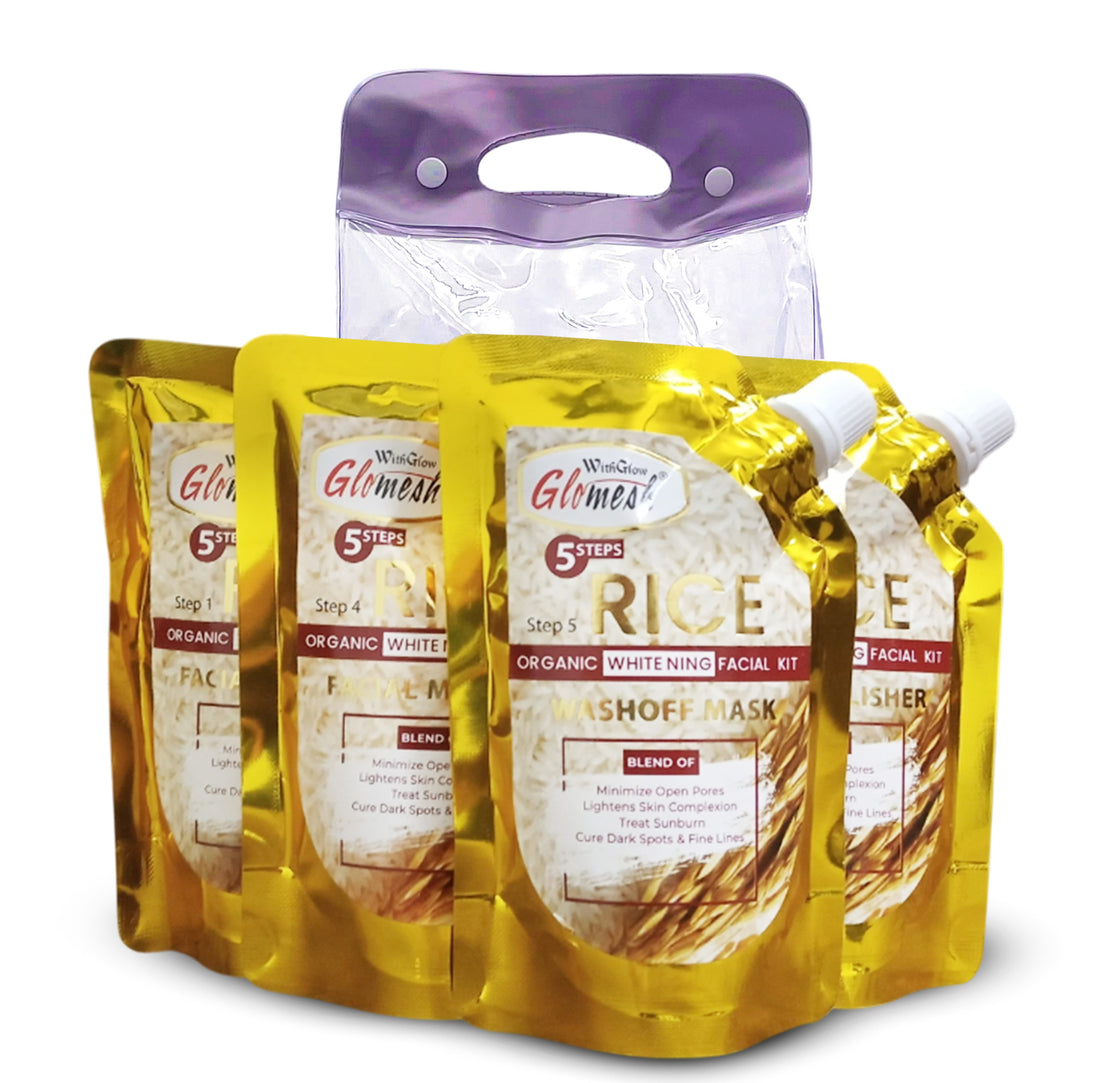 Glomesh Rice Facial Pouch Kit 5 in 1 - Glomesh