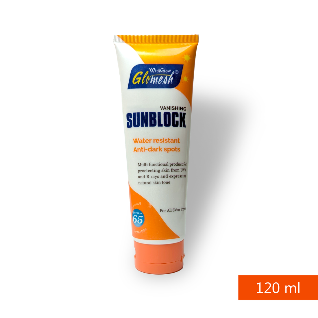 Glomesh Sunblock Skin Care WaterProof & Anti Dark Sports SPF 65 & 60 And 70 - Glomesh