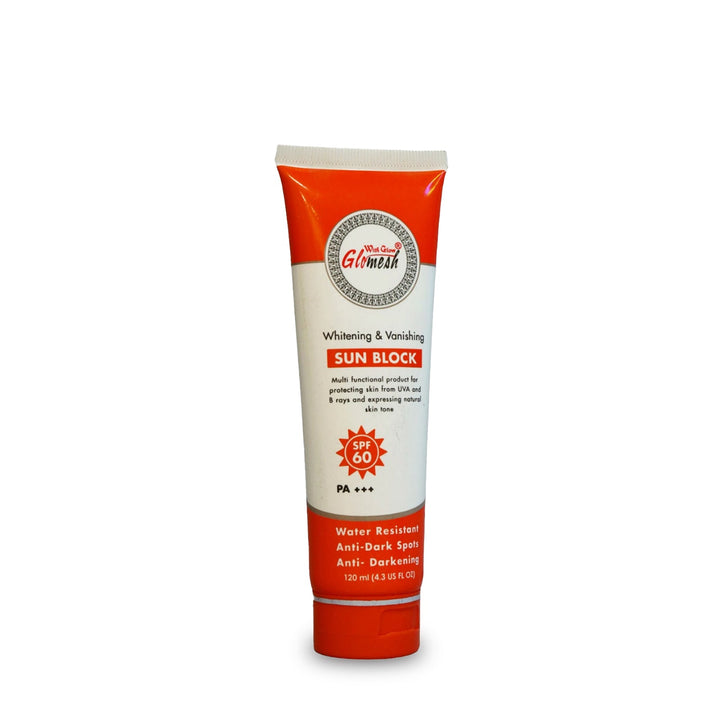 Glomesh Sunblock Skin Care WaterProof & Anti Dark Spots SPF 60 120ml - Glomesh